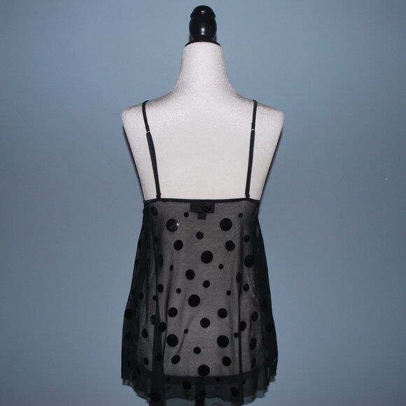 Sexy Black Polka Dot Lingerie Top - Picture 6 of 7